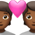 💑🏾 couple with heart: medium-dark skin tone display on Apple